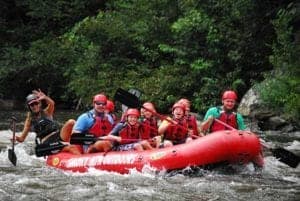 White water rafting in the Smoky Mountains
