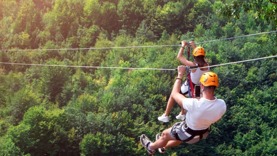 ziplining