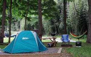 campsite at smoky mountain campground