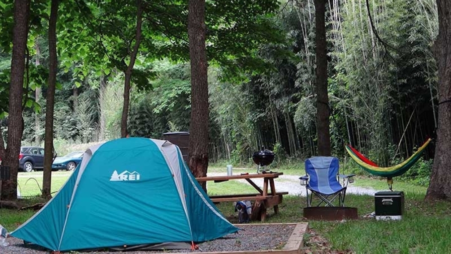 campsite at smoky mountain campground