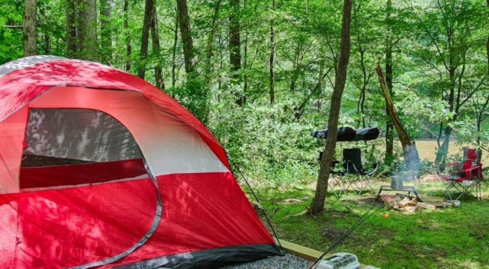 tent camping in the Smoky Mountains