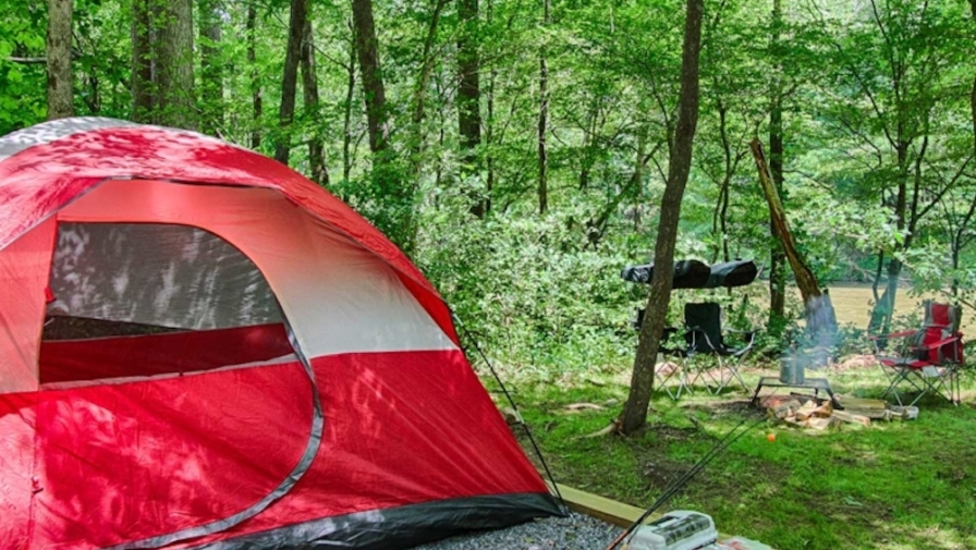 tent camping in the Smoky Mountains