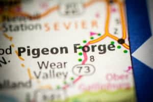 map of pigeon forge
