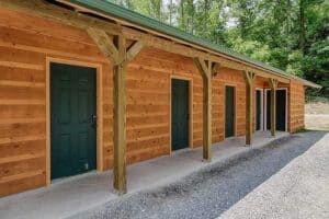 private bathrooms at Pigeon River Campground