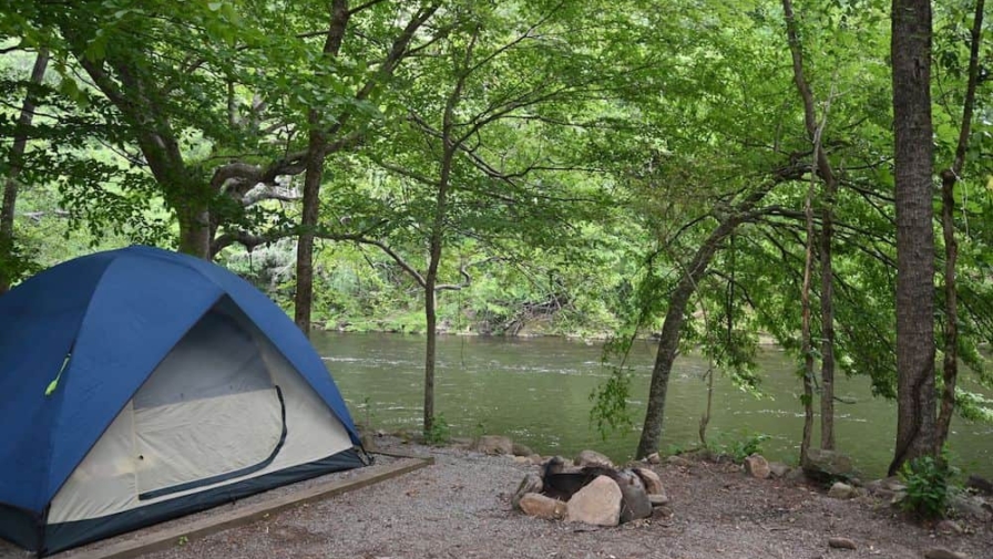 tent site at Pigeon River Campground