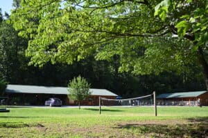 volleyball net at Pigeon River Campground
